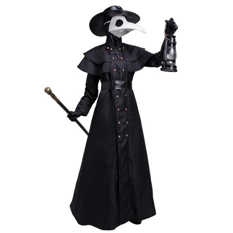 Men and Women Medieval Co Steampunk Plague Doctor Costume Party Cosplay Suit
