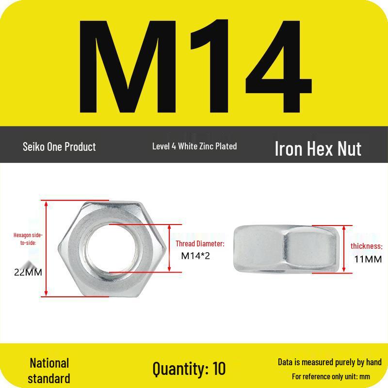 Black Galvanized Nickel-Plated Iron Hex Nut Screw Cap, GB Grades 4.8/8.8/12.9, Sizes M4/M5/M6/M8