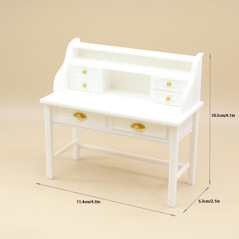 

1/12 Ляльковий будиночок Імітований письмовий стіл Модель Ляльковий будинок Стіл Кабінет Меблі Декорація Сцена Лялькового будиночка Декоративні аксесуари