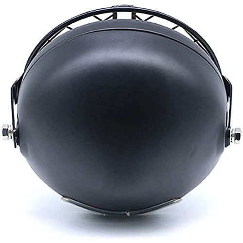 Ranzek Universeller Motorrad-Halogen-Scheinwerfer, Retro Cafe Racer Bobber Chopper Scheinwerfer für CG125 GN125, 6,5 Zoll, mit Scheinwerfer-Schutz und Scheinwerfer