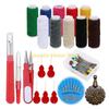 F26C Kit da Cucito da Viaggio Set da Cucito in Pelle Adulto Forniture Professionali da Cucito Include Ago, Filo, Scucilino per Principianti