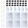 Metal Self Adhesive Hangers Aluminum Square Wall Mount Set Self Stick Metal Hangers Set for Picture Art & Mirror Hanging