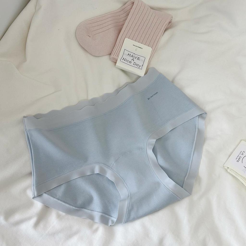 8562 Creamy Antibacterial Women's Triangle Panties - Class A Cotton, Breathable, Extended Crotch, Hip-Wrapping, 50 Count