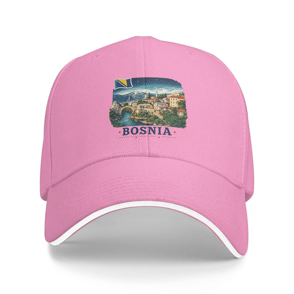 Bosnia Flag Symbol Sun Baseball Cap Summer FeUnisex Unisex Custom Logo Hip Hop Hats Hot Sale Casual Outdoor Gym Baseball Caps