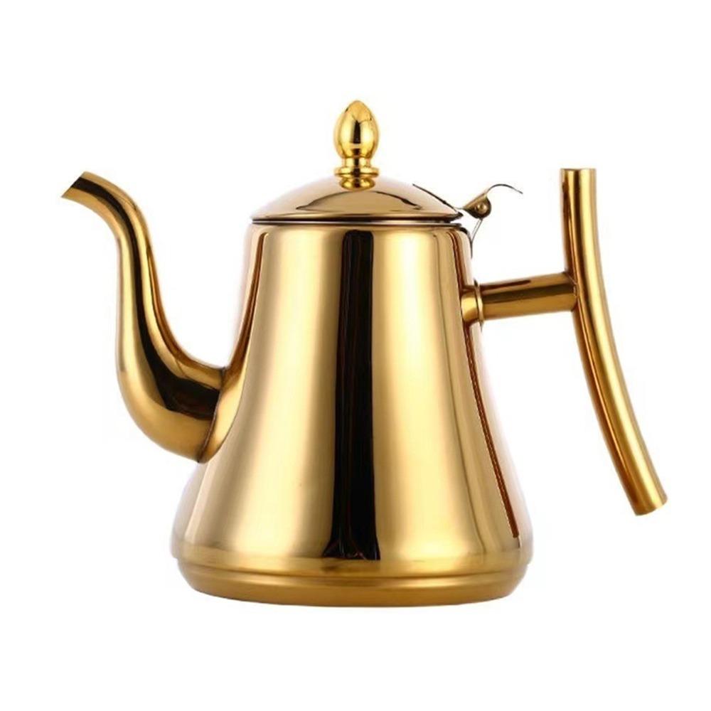 with Lid Tea Pot With Filter Removable Water Kettle With Strainer Stovetop Safe