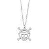 Cartoon Japanese Manga One Piece Luffy Hollow Skull Pendant Necklace Anchor Jewelry Fashion