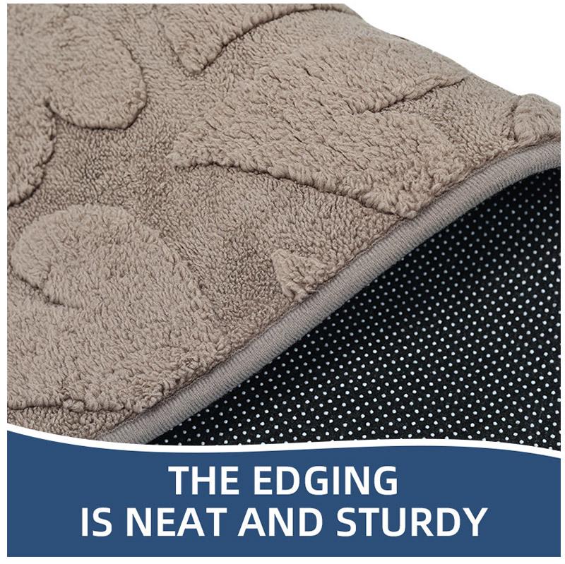 Cashmere-Feel Jacquard Anti-Slip Bathroom & Toilet Door Mat