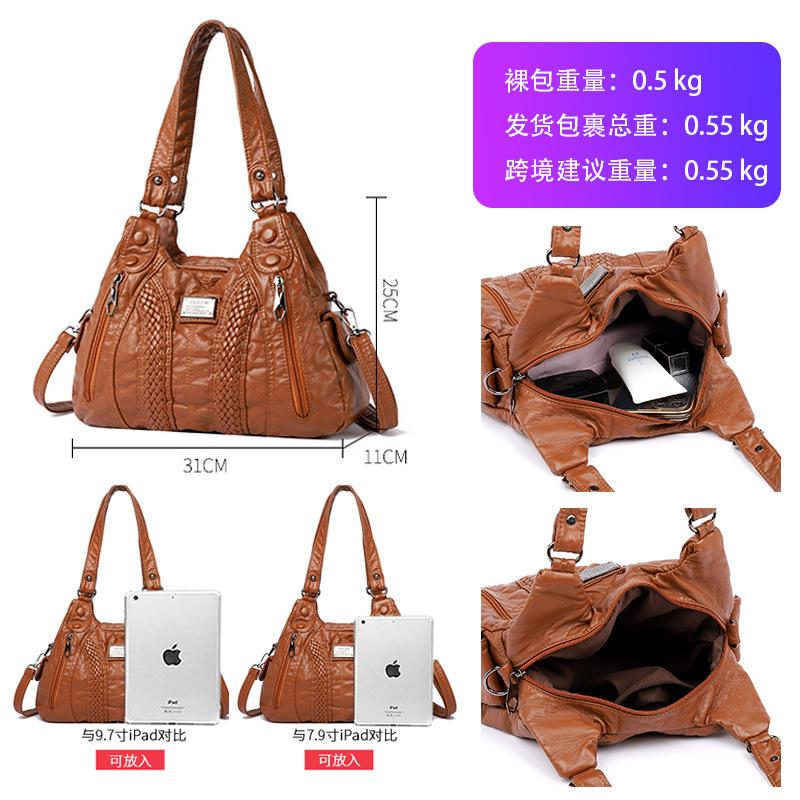 Hot-selling women's bags New version women's tote bags Large capacity handbags Women's rivet woven shoulder bags