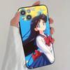 Anime Pretty Girl S-Sailor M-Mars Phone Case Cool Black Silicone Soft For IPhone 16 15 14 13 12 11 X XR Plus Pro Max Plus