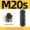 IP68 Waterproof Nylon Cable Connector with Terminal Blocks, 2-4 Core, PG9, Outdoor