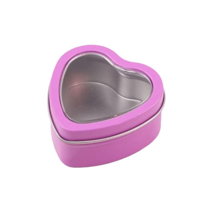 Tinplate Small Jewelry Heart-shaped Iron Can Tinplate Box Badge Small U Disk Iron Box