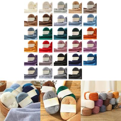 Mohair Yarn Soft Wool Knitting Long Warm Thin Yarn Roll Scarf Cashmere Yarn Hand Crochet Thread for DIY Weave Knitwear