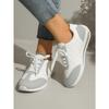 Neue Schnür-Freizeit-Sportschuhe für Damen, mit weicher Sohle und vielseitig, Forrest Gump Schuhe, Bequeme kleine weiße Schuhe
