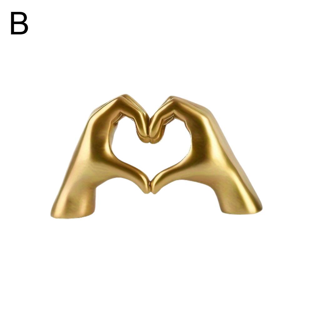 Heart-shaped gesture statue Resin Love Gesture Statues Sculptures Desktop Ornament Sculpture Figurines Office Home Decoration