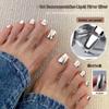 High Brightness Silver Gel Nail Polish: 2024 New Liquid Mirror Magic for Salon-Quality Metallic Nail Art
