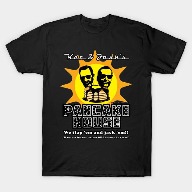 

Men Black Print T-shirt Pancake House! No-Cut Transfer Paper Print Cotton Tshirt M чёрный