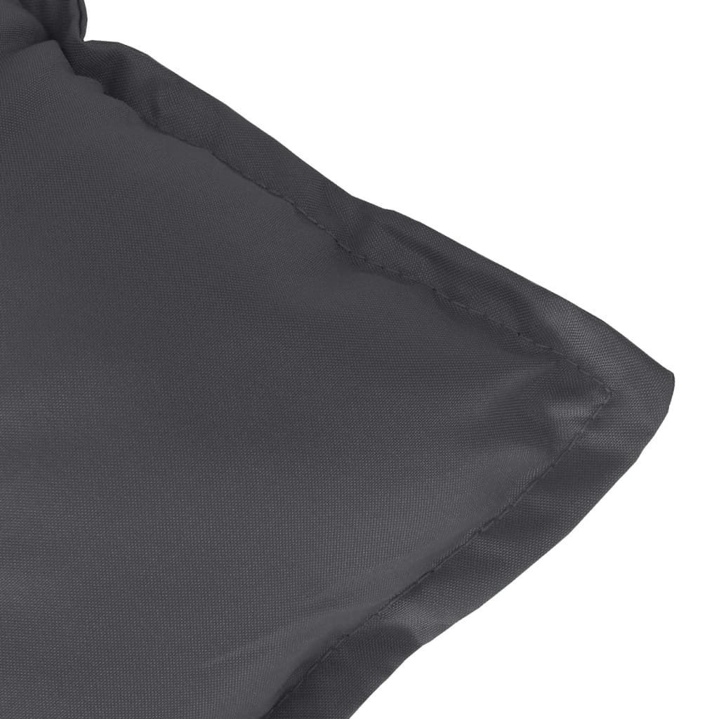 Low Back Chair Cushions 2 Pcs Melange Anthracite 100 X 50 X 7 Cm Fabric