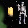 Realistic Waving Skeleton Miniature Figurine Handcrafted Resin Art Ornament Perfect For Halloween Holiday Decors Gift