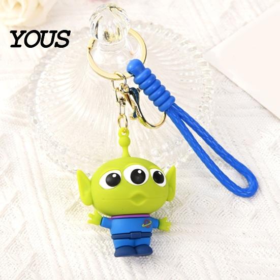 Durable Keychain Pendant, Cartoon Anime Character Charm Key Chain, Waterproof Scratch-Resistant Versatile Holder with Lanyard, for School Bags