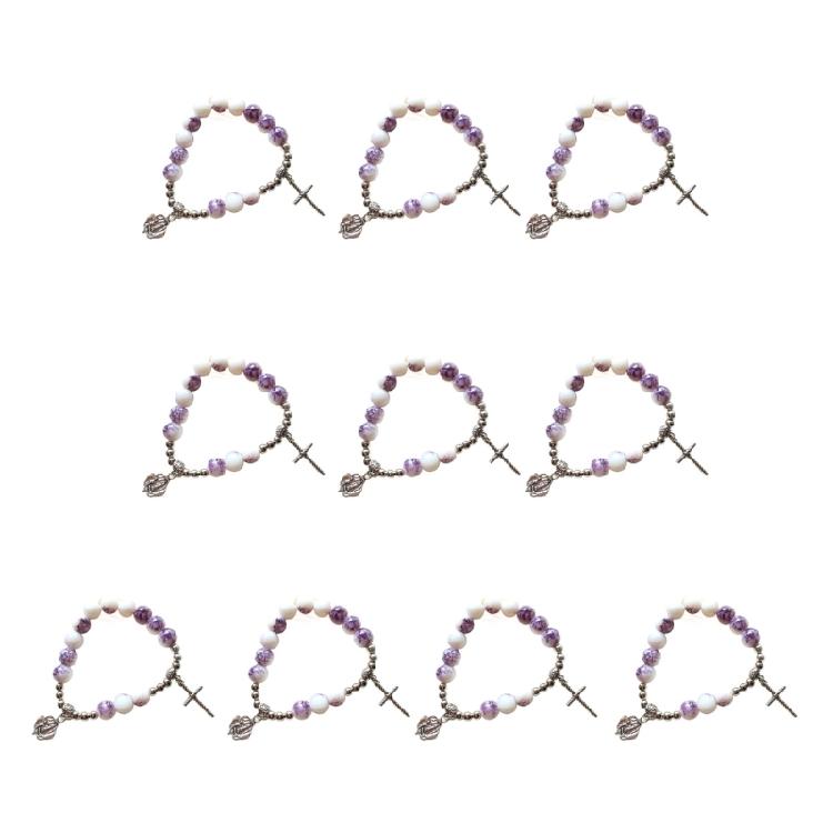 Adjustable Crosses Charm Beads Bracelets Fashionable Religious Jewelry for Men and Women