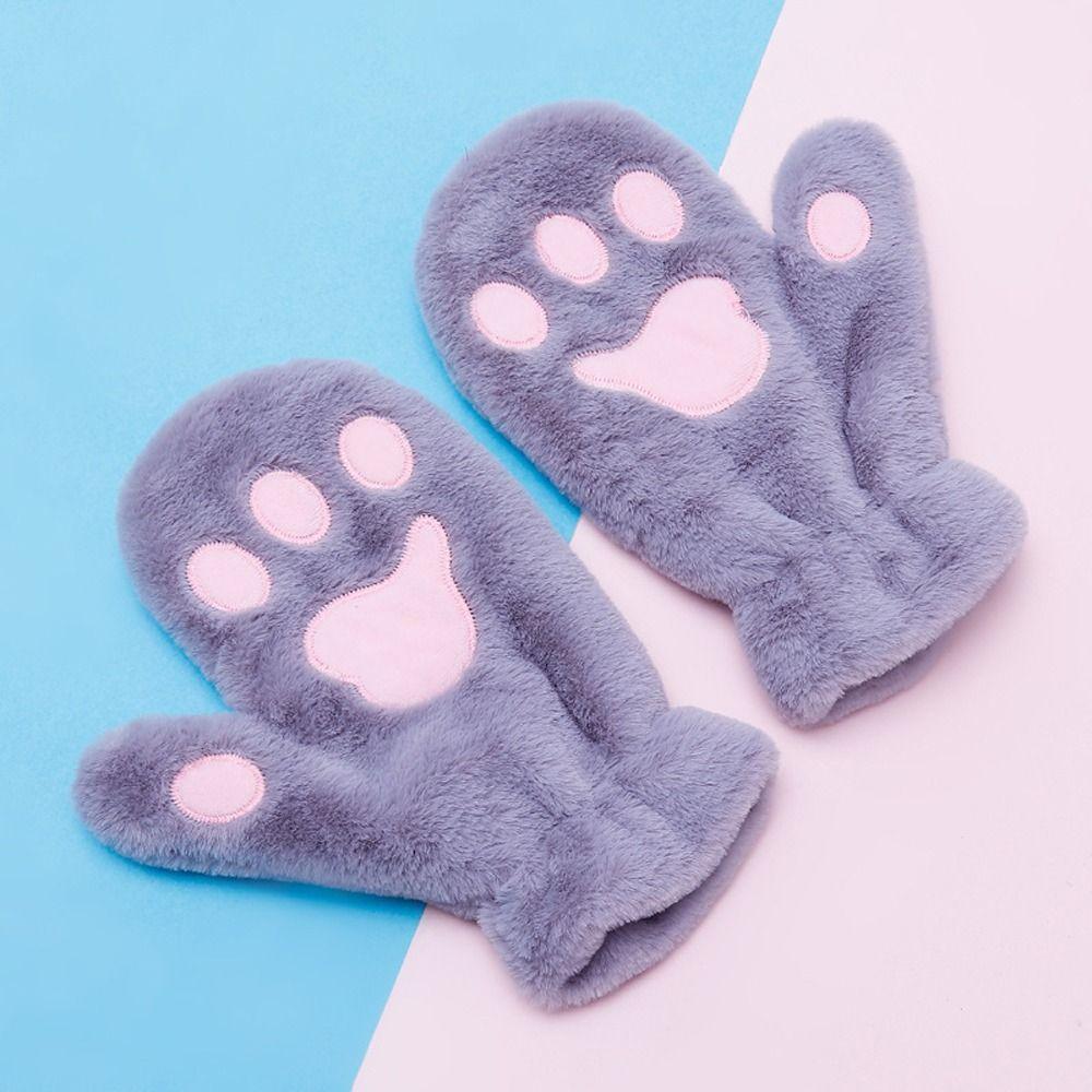 Windproof Autumn Bear Claw For Women Cat Claw Gloves Plush Winter Paw Mittens Anime Cosplay Gloves