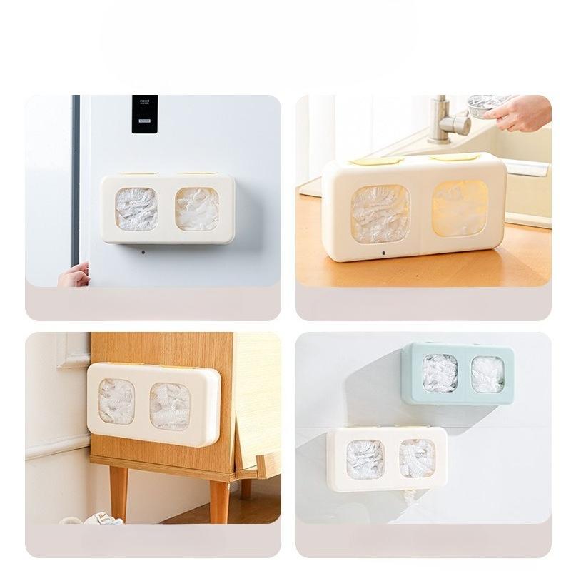 Wall-mounted Storage Box, Kitchen Cling Film, Wall-mounted Storage, Silicone Waterproof, Dustproof, Transparent and Visible Storage Box