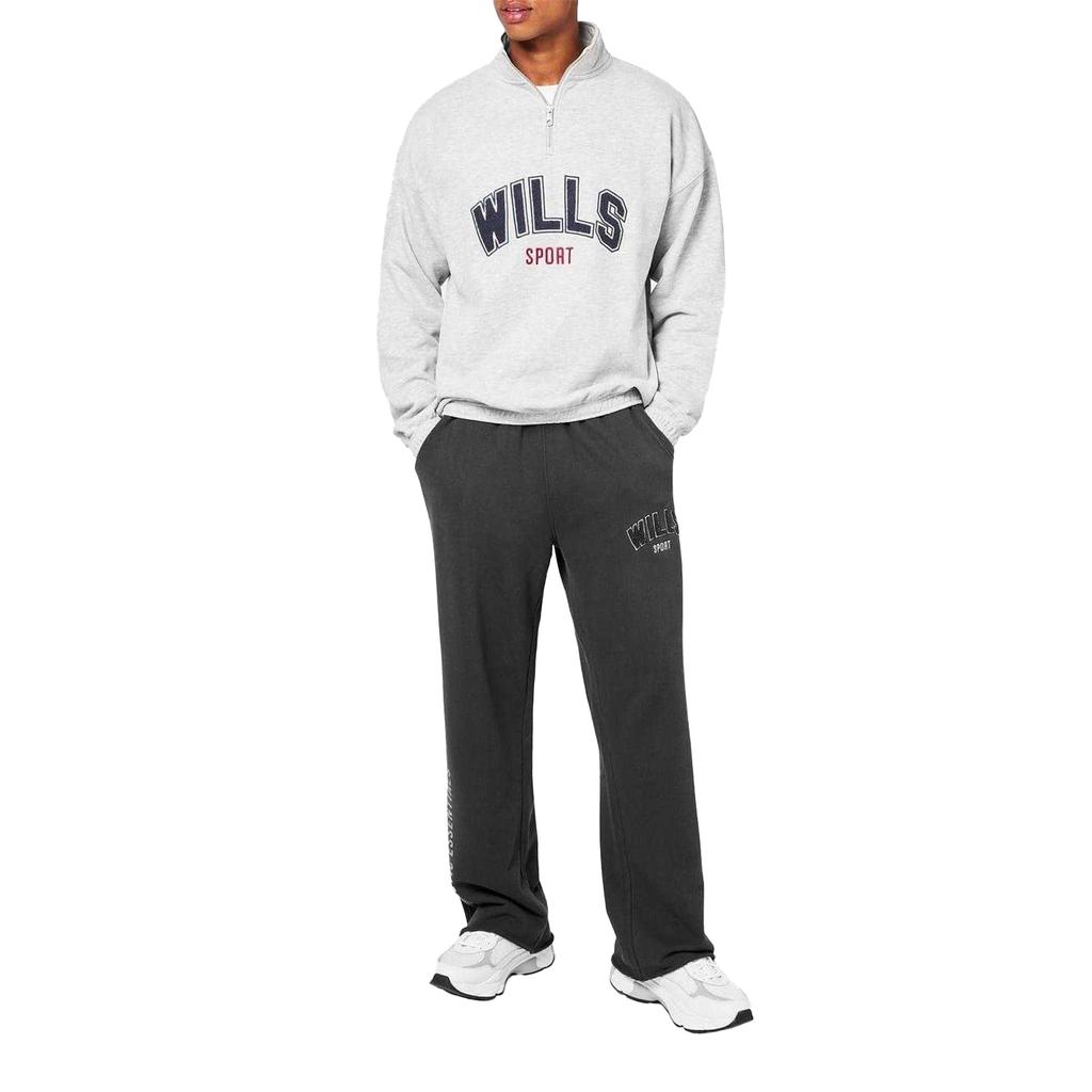 Jack Wills Unisex Adult Graphic Zip Neck Regular Sweatshirt