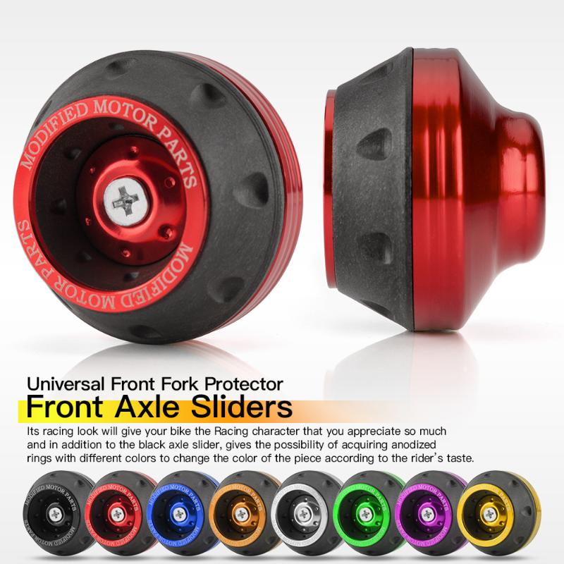 Colorful Motorcycle Crash Protector Wheel Front Fork Frame axle Protector Pads Slider  Motocross Motorbike Equipment Accessories