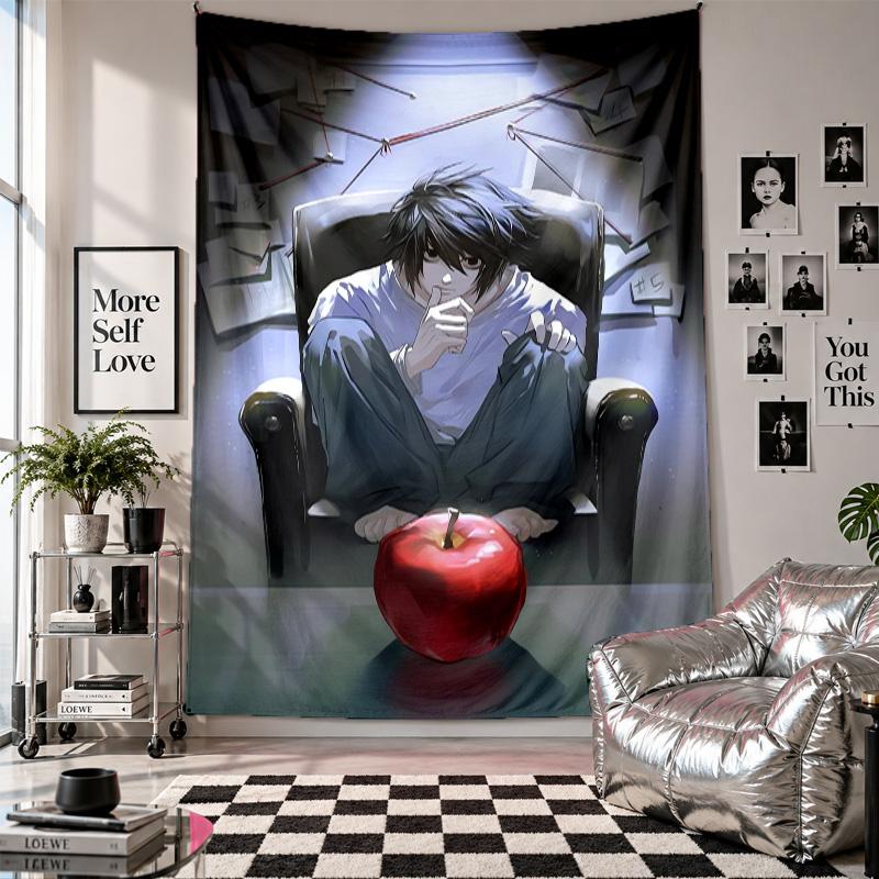 Wall TapestryDeath Note Art Hanging Cloth Decorative Background Cover for Room Decoration