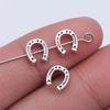 20pcs Charms Lucky Horseshoe Good Luck Antique Bronze Silver Color Pendants DIY Findings Tibetan Jewelry Craft