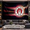 Wall Hanging Tapestry Custom NameFC St. Pauli Pattern Personalized Printed Fabric Wall Decor
