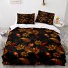 Tropical Plants Floral King Queen Duvet Cover Green Palm Leaves Bedding Set Cream-colored Flowers 2/3pcs Polyester Quilt Cover
