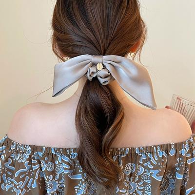 Advanced Sense Solid Color Bow Hair Band For Women Girls Sweet Versatile Ribbon Bow Hair Rope Hair Accessories Gifts