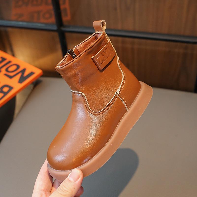 Children's Boots Winter New Velvet Women's Treasure Boots Cotton Boots Fashion Leather Boots Children's Boots Girls' Short Boots