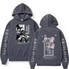 Anime Wenhao Wild Dog Printed Hoodie Fall Winter Men Fashion Loose Pullover Women O-Neck Fleece Long Sleeve Sweatshirts