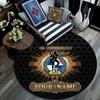 Custom Name Bristol Rovers Round Area Rug,Carpet Rug for Living Room Bedroom Sofa Playroom Decor,Non-slip Floor Mat