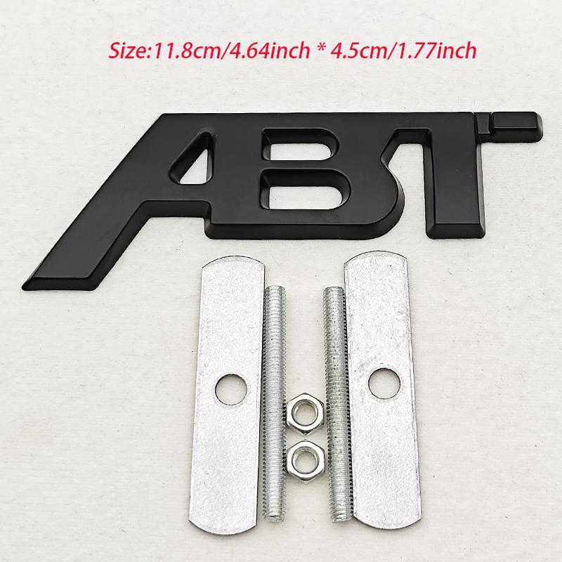 3D Metal Logo ABT Emblem Car Trunk Front Grille Badge For T6 S5 RS7 C8 Q8 RS6 SQ5 Q5 Q7 RS4 A3 8V A6 ABT Sticker Accessories