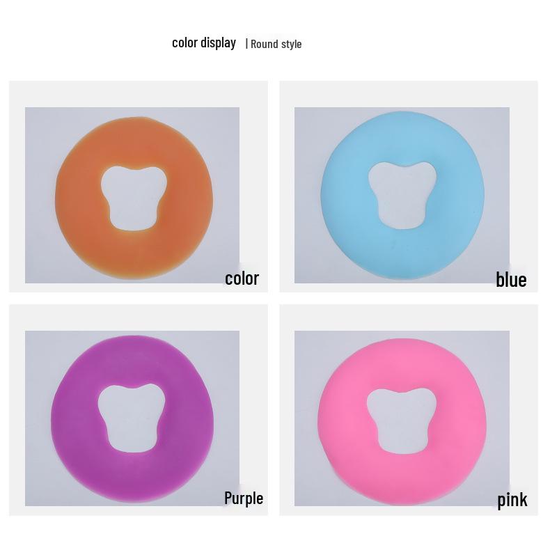 Silicone Face Down Pillow - Round Massage Cushion for Salon