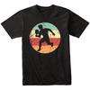 Pickleball Player Silhouette Retro Sports T-Shirt - Retro Colors