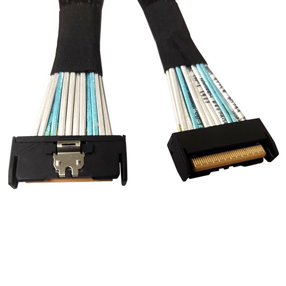 Mini SAS Cable 32Gbps Plug and Play PCIE 5.0 Slim SAS MCIO 74P To MCIO 74P Cable Connection Cable for Workstations Data Storage