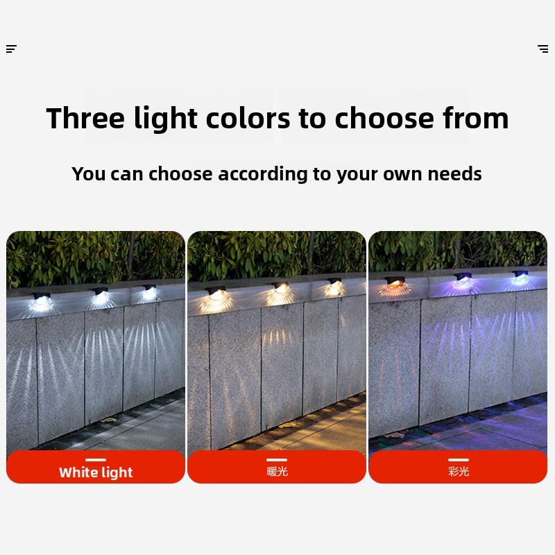 Solar Stair Riser Lights Waterproof Wall Mounted LED for Outdoor Steps Balcony Fence and Garden Accent Lighting