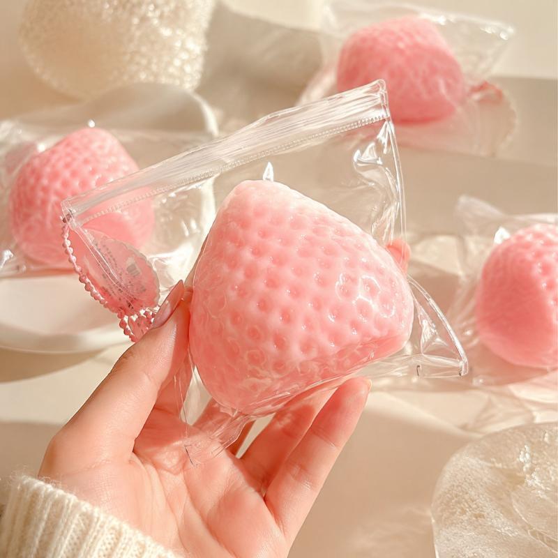 Slow Rising Strawberry Fidget Squeeze Toy Soft Stress Relief Sensory Toy Safe for Kids Adults Home Office