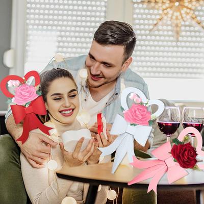 6 Pcs Single Flower Sleeves Flower Bouquet Wrapping Paper Love Heart Floral Gift Box for Anniversary Brithday Holiday Christmas Thanksgiving