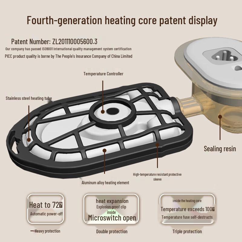 Lexueer Cute Cartoon Explosion-Proof Rechargeable Hot Water Bottle