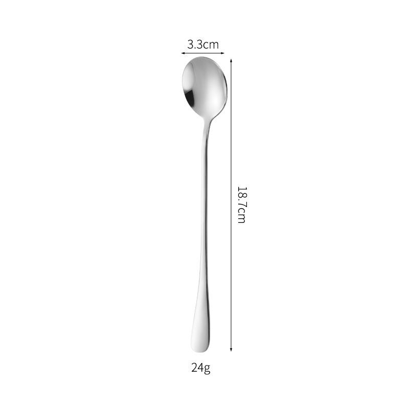 Stainless Steel Long Handle Soup & Dessert Spoon with Round Point – Western Tableware Series 1010