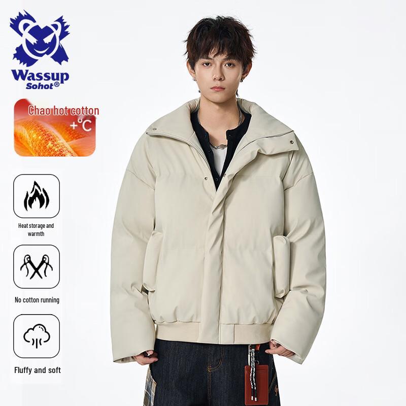 

Wassup Sohot Men s Stand-Collar Padded Jacket L