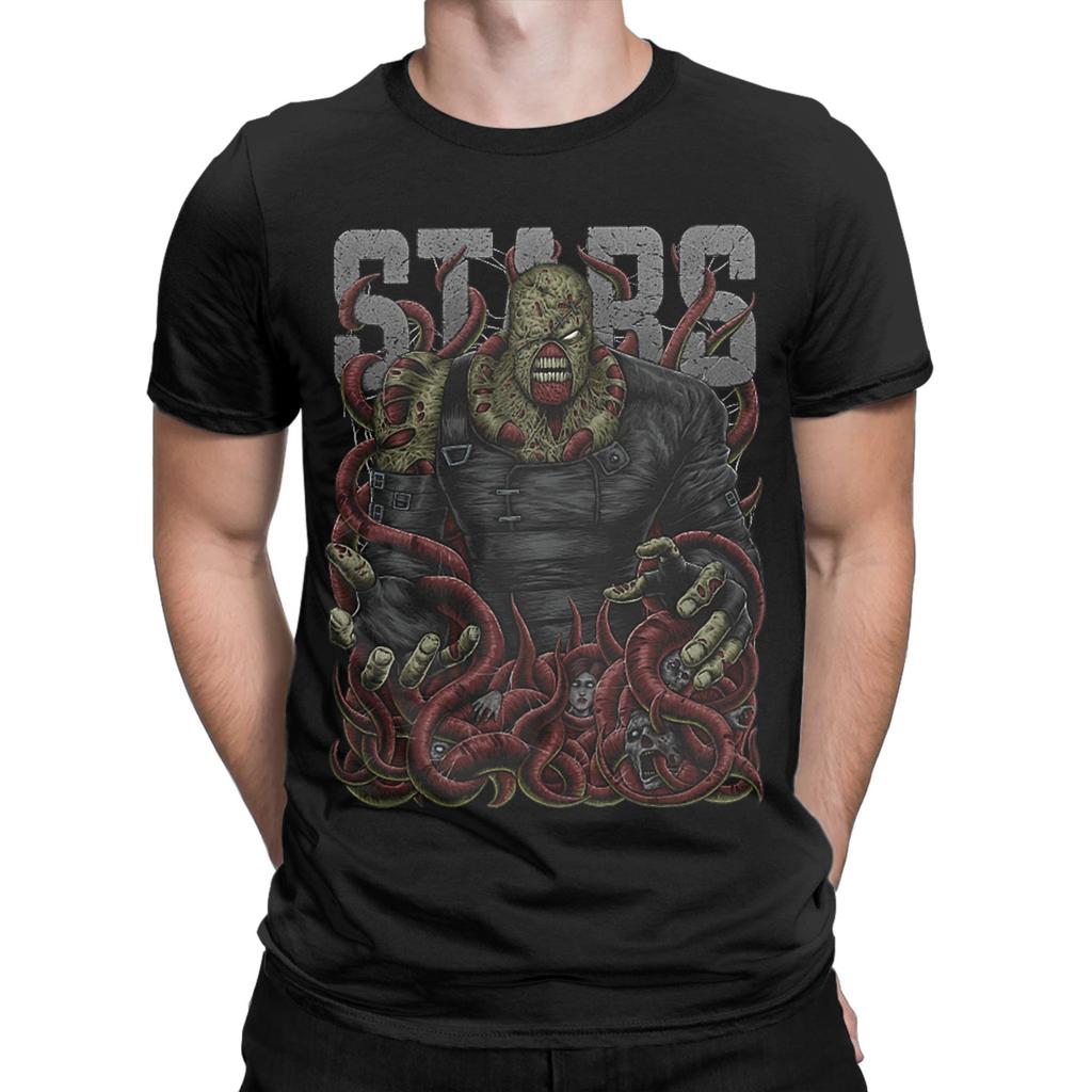 Humorous Residents Evils Nemesis TShirt for Men Crew Neck 100 Cotton T Shirt Short Sleeve Tees 6XL Clothes