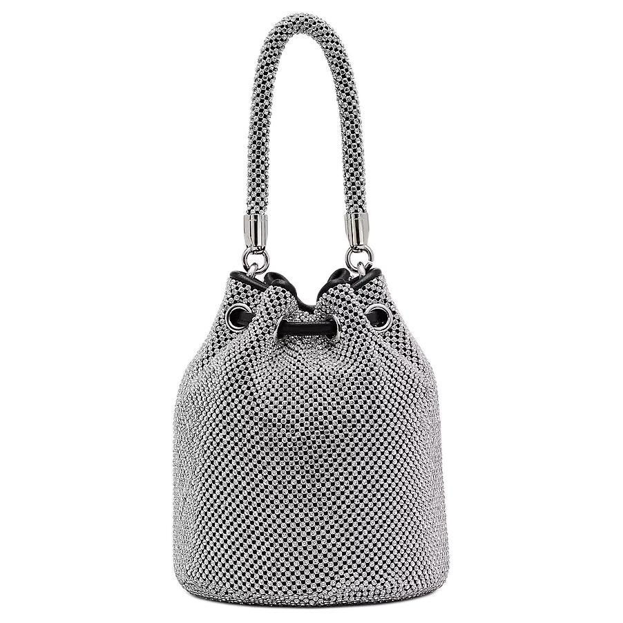 Marc Jacobs Iconic Hardware Accessories Rhinestone Metal Chain Bucket Bag Mini Women bags Silver 2P4HCR017H03991