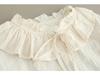 Women's Mori Girl Style Cotton Shirt with Ruffled Lace Collar, Tie-up Long Sleeves, and Heavy Embroidery