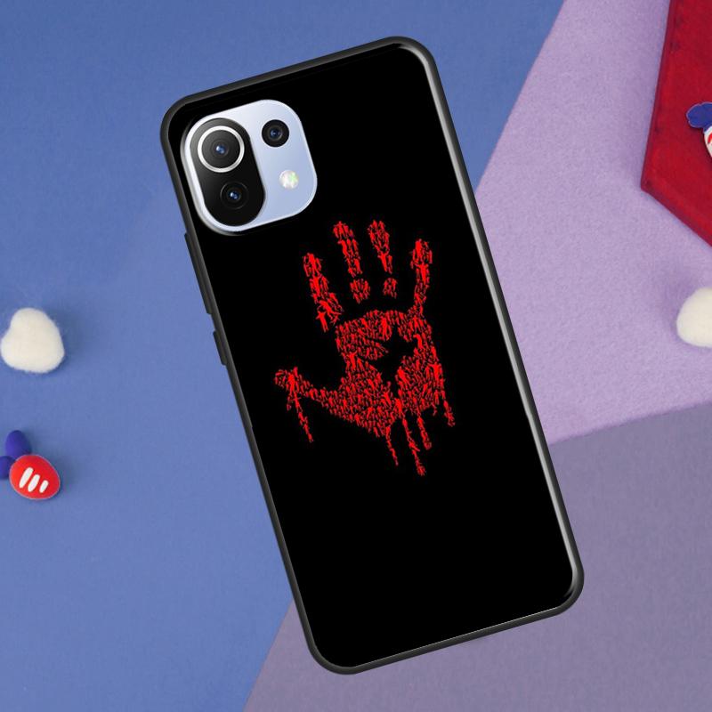 Bloody Hand Cover For Xiaomi 13 14 Ultra 11T 12T 13T 14T Pro POCO X7 Pro X3 X5 F3 F5 F6 M6 X6 Pro Case